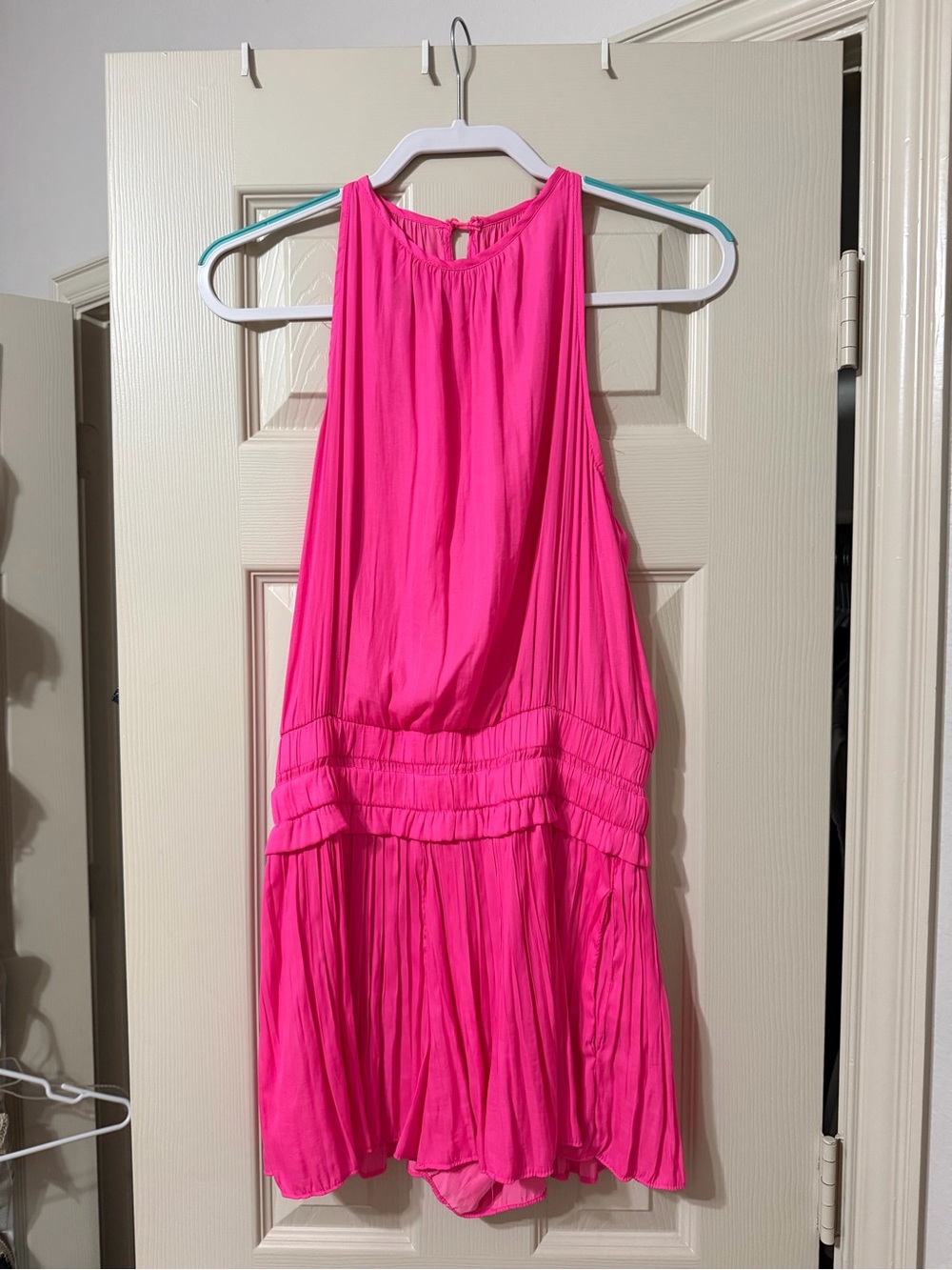 The Impeccable Pig Hot Pink Halter romper